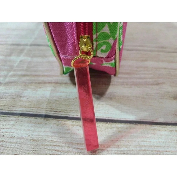 Lilly Pulitzer for Estee Lauder Women's Travel Make-up Bag Pouch Pink Floral - Picture 5 of 8